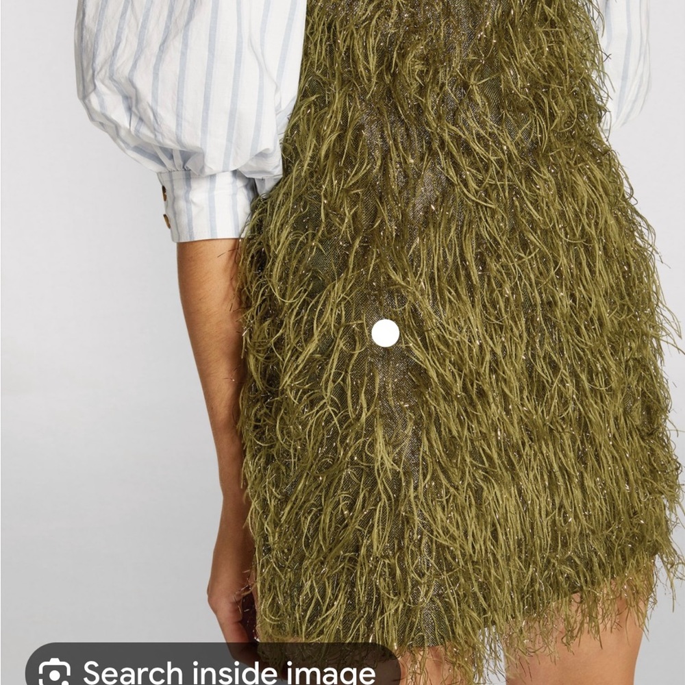 Ganni Feather Mini Dress, Size 36 (Small), Excellent condition - Picture 3 of 11